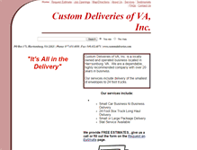 Tablet Screenshot of customdeliveries.net